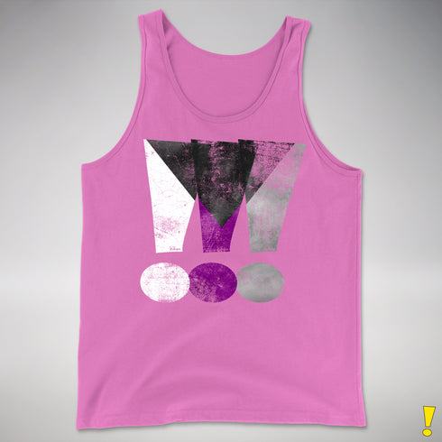 Demisexual Pride Grunge Exclamation Points Premium Tank Top - Neon Pink